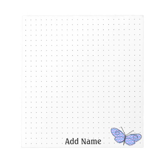 Cosmic Butterfly Custom Dot Grid Notizblock (Vorderseite)