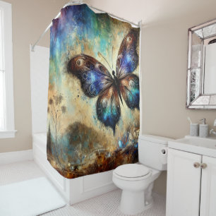 Cosmic Butterfly Fantasy Artwork Duschvorhang