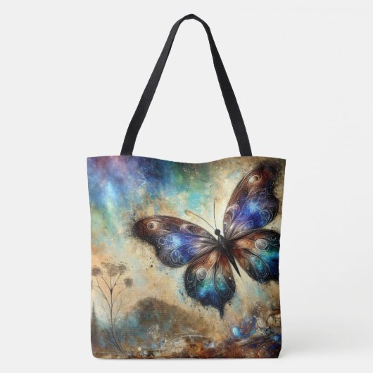 Cosmic Butterfly Fantasy Artwork Tasche (Rückseite)