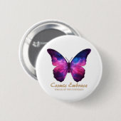 Cosmic Butterfly Galaxy Wings Button (Vorne & Hinten)