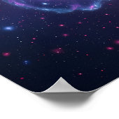 Cosmic Butterfly of Light in a Galactic Dream Poster (Ecke)