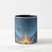 Cosmic Campfire Magic Forest Coffee Mug Tasse (Zentrum)