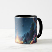 Cosmic Campfire Magic Forest Coffee Mug Tasse (VorderseiteRechts)