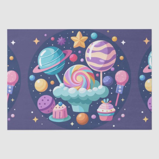 Cosmic Candy Wonderland Seidenpapier (Vorderseite)