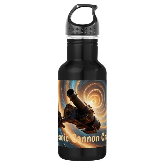 Cosmic Cannon Chaos Edelstahlflasche (Vorderseite)