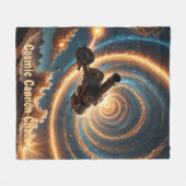 Cosmic Cannon Chaos Fleecedecke (Vorderseite (Horizontal))