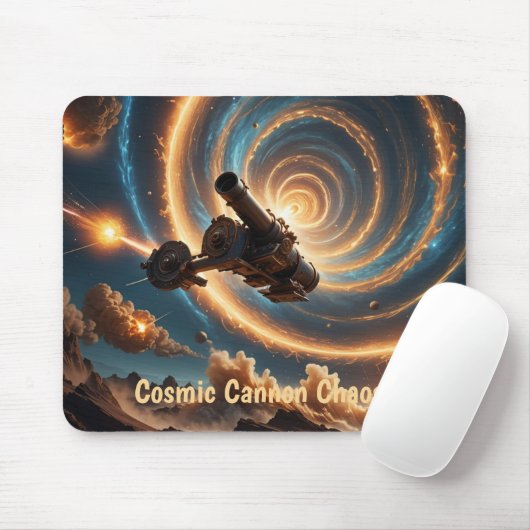 Cosmic Cannon Chaos Mousepad (Mit Mouse)