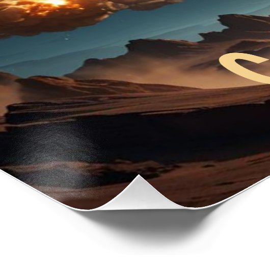 Cosmic Cannon Chaos Poster (Ecke)