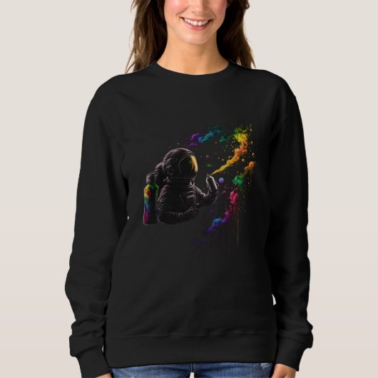 Cosmic Canvas  Graffiti and Space fans Sweatshirt (Vorderseite)