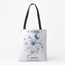 Cosmic Carry • October Birth Flower Tote Bag of Lo