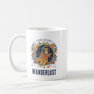 Cosmic Cat Astronaut Space Explorer Wanderlust Kaffeetasse
