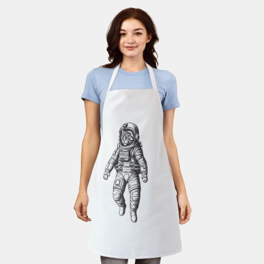 Cosmic Cat Astronaut Tee Schürze (Getragen)