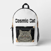 Cosmic Cat Bedruckter Rucksack (Vorderseite)