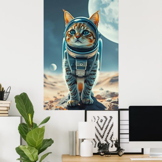 Cosmic Cat Dreams Poster (Heimbüro)