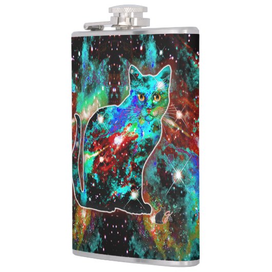 Cosmic Cat Lambda Flachmann (Links)