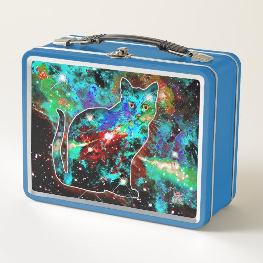Cosmic Cat Lambda Metal Lunchbox (Vorderseite)