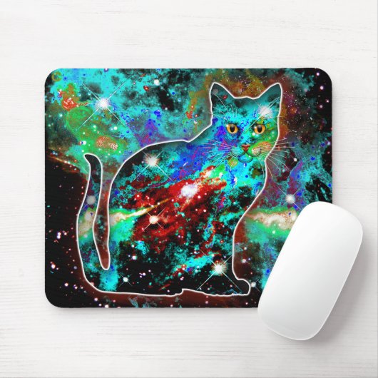 Cosmic Cat Lambda Mousepad (Mit Mouse)