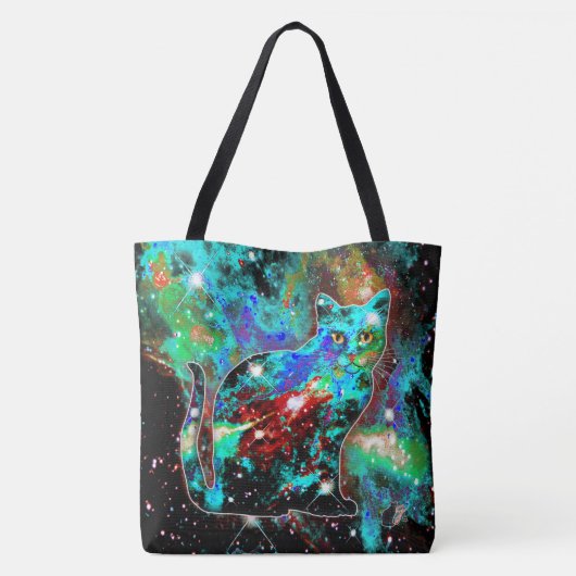 Cosmic Cat Lambda Tasche (Rückseite)