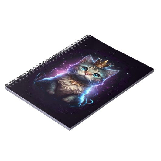 Cosmic Cat Princess - Notebook Notizblock (Linke Seite)