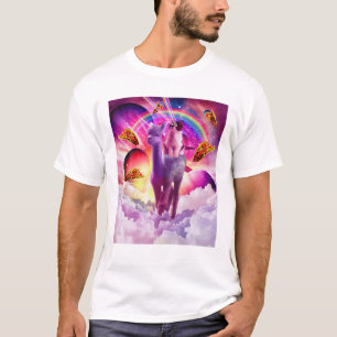 Cosmic Cat Riding Alpaca Einiges Shirt