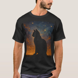 Cosmic Cat Silhouette T-Shirt