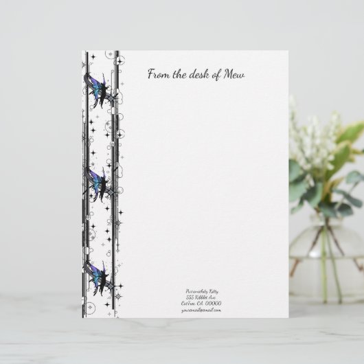 Cosmic Cat Star Briefbogen (Stehend Vorderseite)