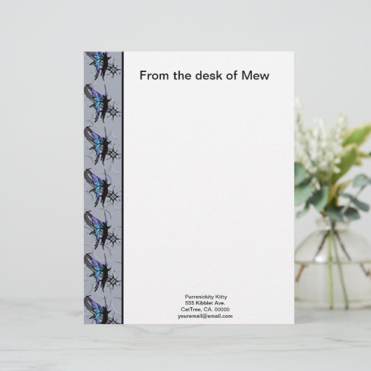 Cosmic Cat Star Briefbogen (Stehend Vorderseite)