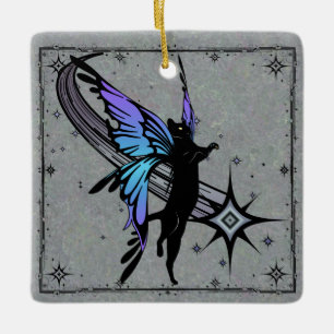 Cosmic Cat Star Keramikornament