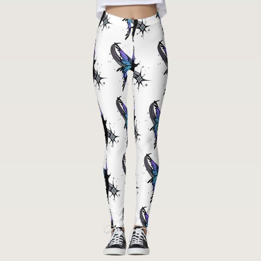 Cosmic Cat Star Leggings (Vorderseite)