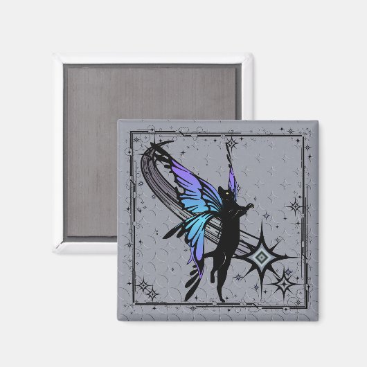 Cosmic Cat Star Magnet (Vorderseite/Rückseite)
