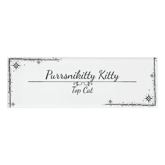 Cosmic Cat Star Namenschild (Vorderseite)