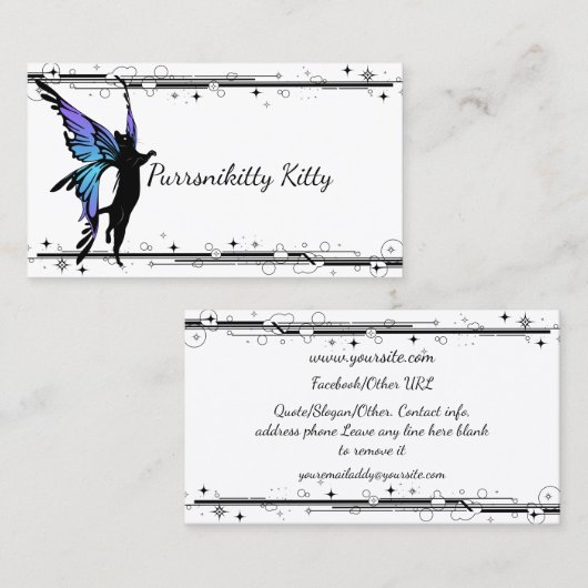 Cosmic Cat Star Visitenkarte (Vorne/Hinten)