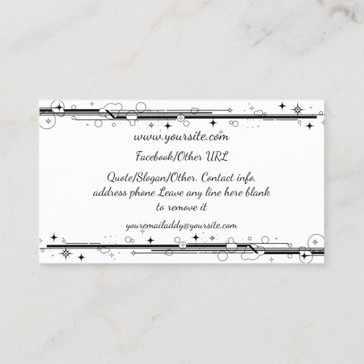 Cosmic Cat Star Visitenkarte (Rückseite)