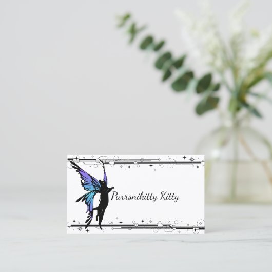 Cosmic Cat Star Visitenkarte (Stehend Vorderseite)