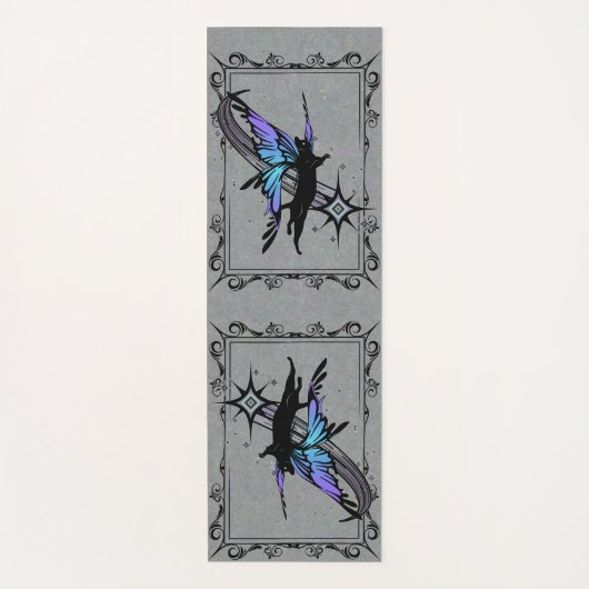 Cosmic Cat Star Yogamatte (Vorderseite)