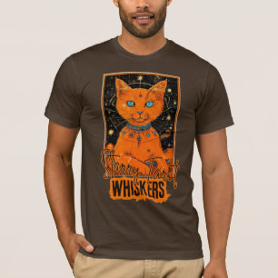 Cosmic Cat Tarot Orange Cat Design T-Shirt