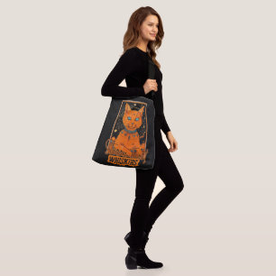 Cosmic Cat Tarot Orange Feline Art Tragetaschen Mit Langen Trägern
