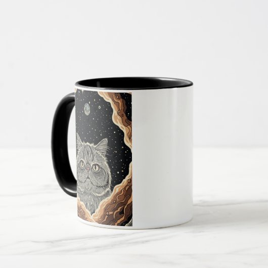 Cosmic Cat Tasse (Vorderseite Links)