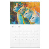 Cosmic Cats – Abstract Felines in Galaxy Realms Kalender (Feb 2026)
