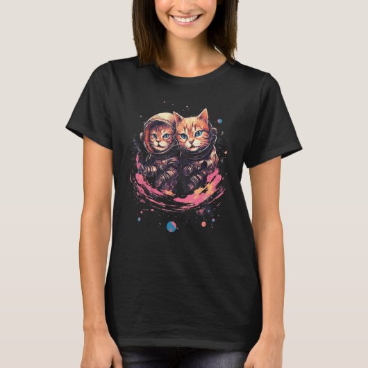 Cosmic Cats Cat Graphic Tees for Men Women Boys Gi (Vorderseite)