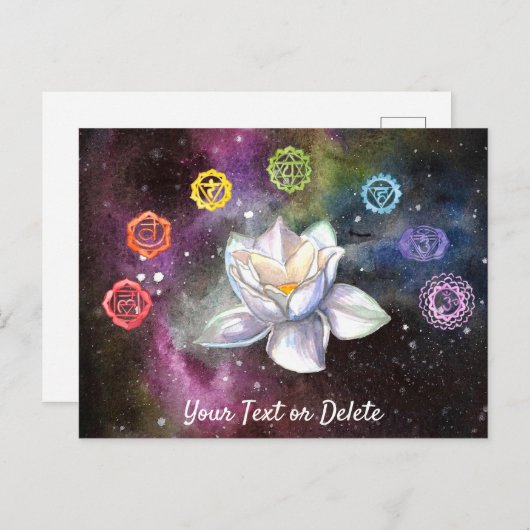 *~* Cosmic Celestial Chakra Cosmos Canvas Print Postkarte (Vorne/Hinten)