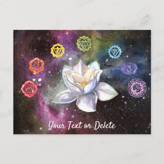 *~* Cosmic Celestial Chakra Cosmos Canvas Print Postkarte (Vorderseite)