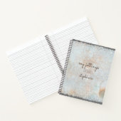 Cosmic Celestial Silver Glitzer Girly Monogram Notizblock (Innenseite)