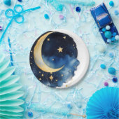 Cosmic Celestial Watercolor Babydusche Pappteller (Party)