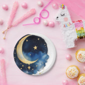 Cosmic Celestial Watercolor Babydusche Pappteller (Party)