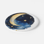 Cosmic Celestial Watercolor Babydusche Pappteller (Schrägansicht)
