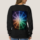 Cosmic Chakra Zodiac Energy Wheel Spiritual Manife Sweatshirt (Rückseite)
