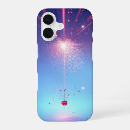 Cosmic Cherry Phone Case - Celestial Light Burst iPhone 16 Hülle