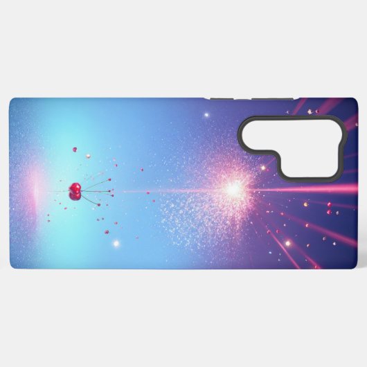 Cosmic Cherry Phone Case - Celestial Light Burst Samsung Galaxy Hülle (Rückseite (Horizontal))