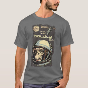 Cosmic Chimp Chimpanzee Astronautengeschenk T-Shirt